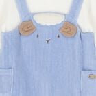 Baby Boys White & Blue Lamb Babygrow, 1, hi-res