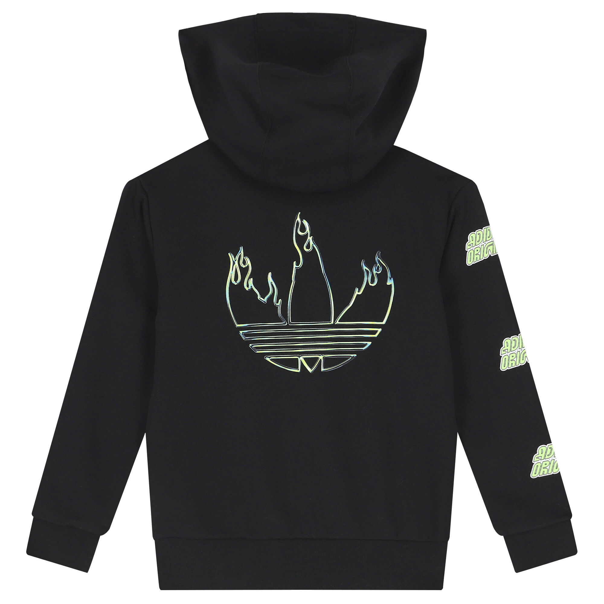 adidas Originals Black Logo Hooded Top Junior Couture UK
