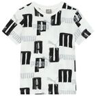 Boys White Logo T-Shirt, 1, hi-res