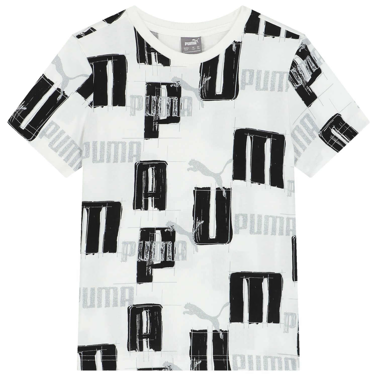 Boys White Logo T-Shirt, 1, hi-res