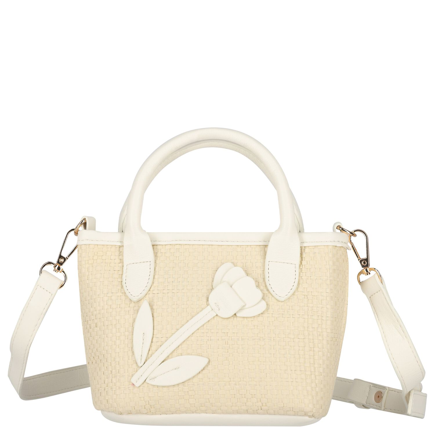 Girls Ivory Flower Handbag (16cm), 1, hi-res image number null