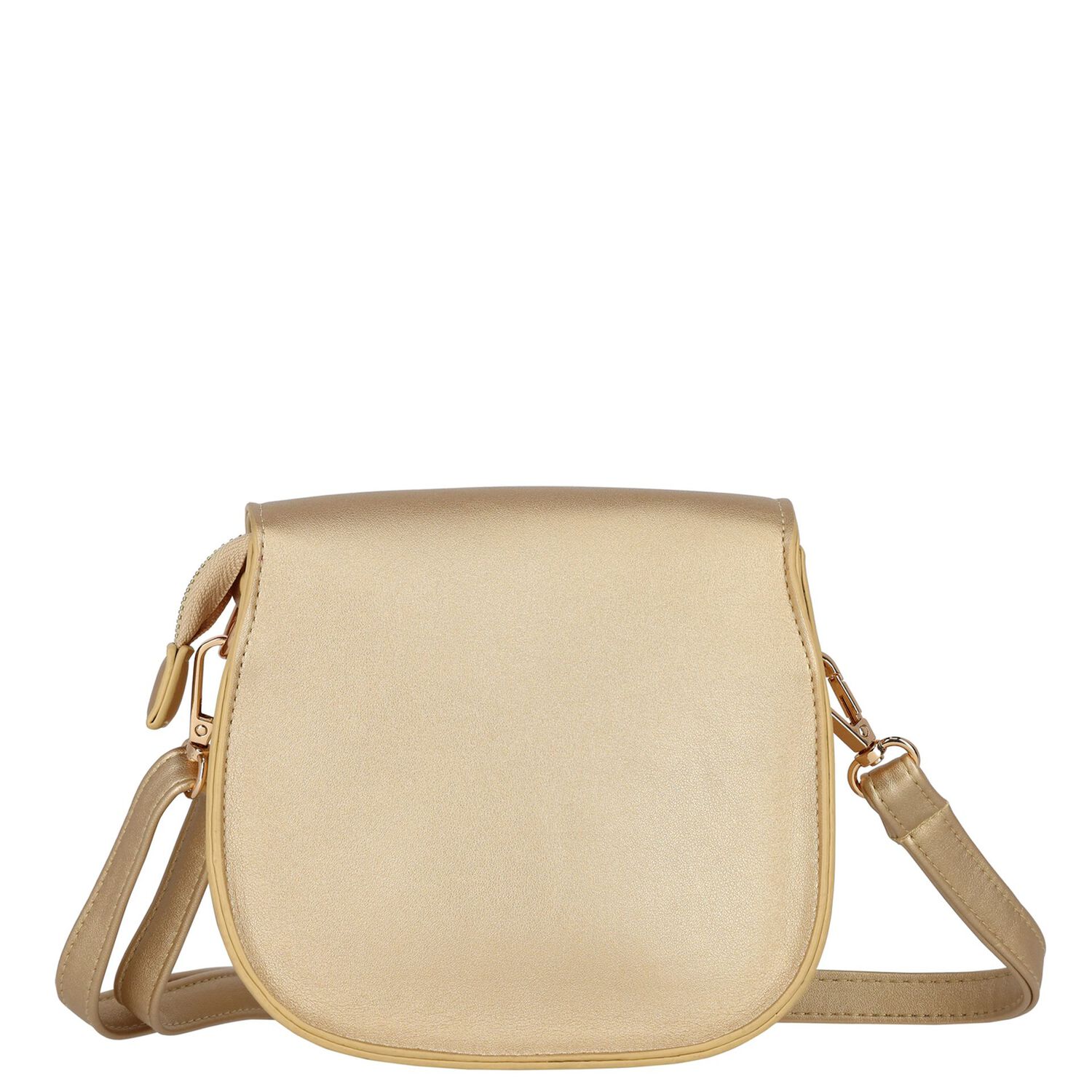 Girls Gold & White Bow Bag, 1, hi-res