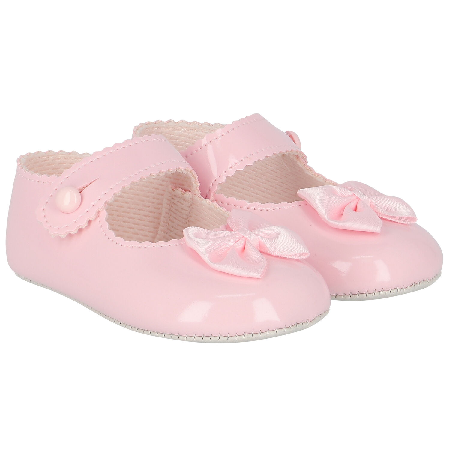 Baby Girls Pink Leather Pre Walker Shoes, 1, hi-res