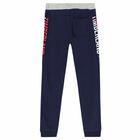 Boys Navy Logo Joggers, 1, hi-res