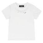 Girls Mini Me White Logo T-Shirt, 1, hi-res