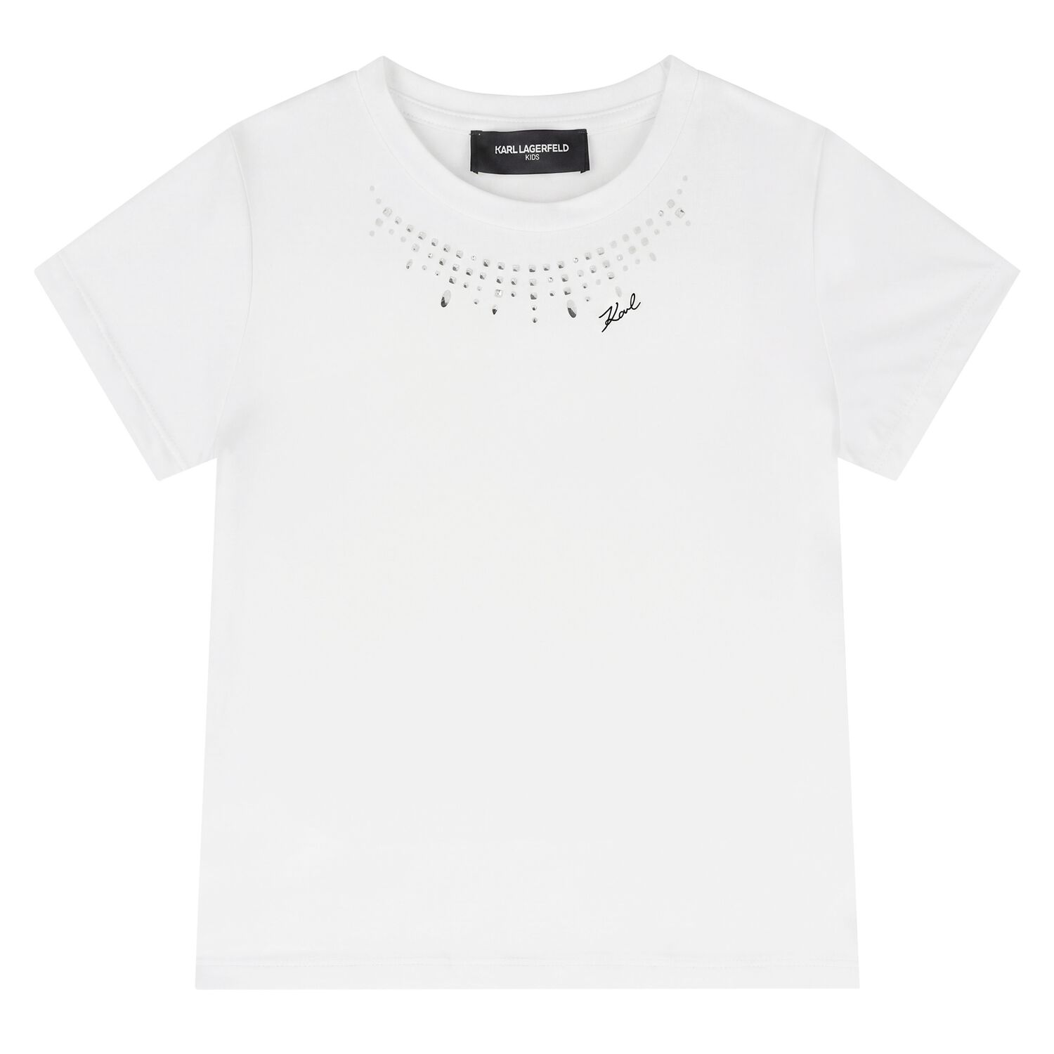 Girls Mini Me White Logo T-Shirt, 1, hi-res
