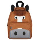 Boys Brown Horse Backpack, 1, hi-res