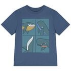 Boys Blue Whale T-Shirt, 1, hi-res