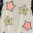 Girls Gold & Navy Blue Stars Tulle Dress, 1, hi-res