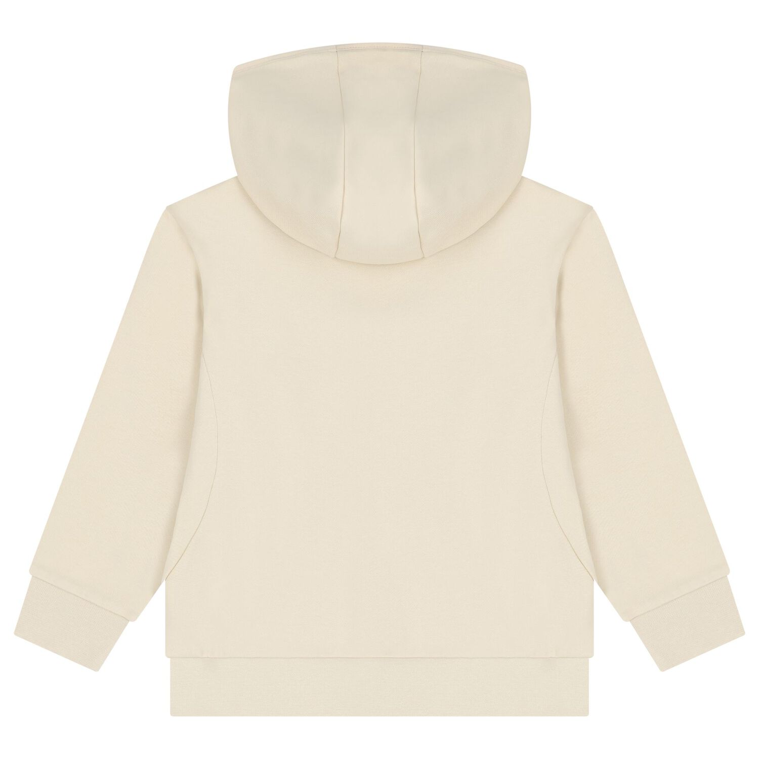 Boys Ivory Logo Hooded Zip Up Top, 1, hi-res