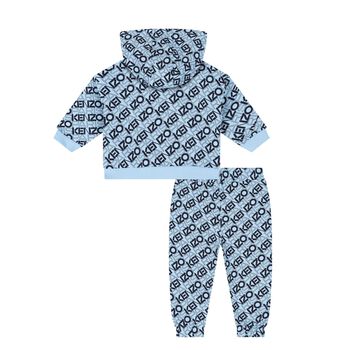 Younger Boys Blue Logo Tracksuit