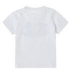 Younger Boys White Logo T-Shirt, 1, hi-res