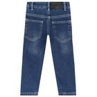 Younger Boys Blue Denim Jeans, 1, hi-res