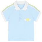 Boys Blue Logo Polo Short Set, 1, hi-res