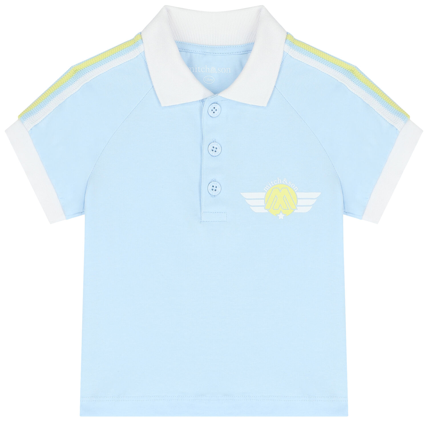 Boys Blue Logo Polo Short Set, 1, hi-res