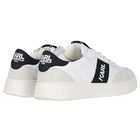 Boys White Logo Trainers, 1, hi-res