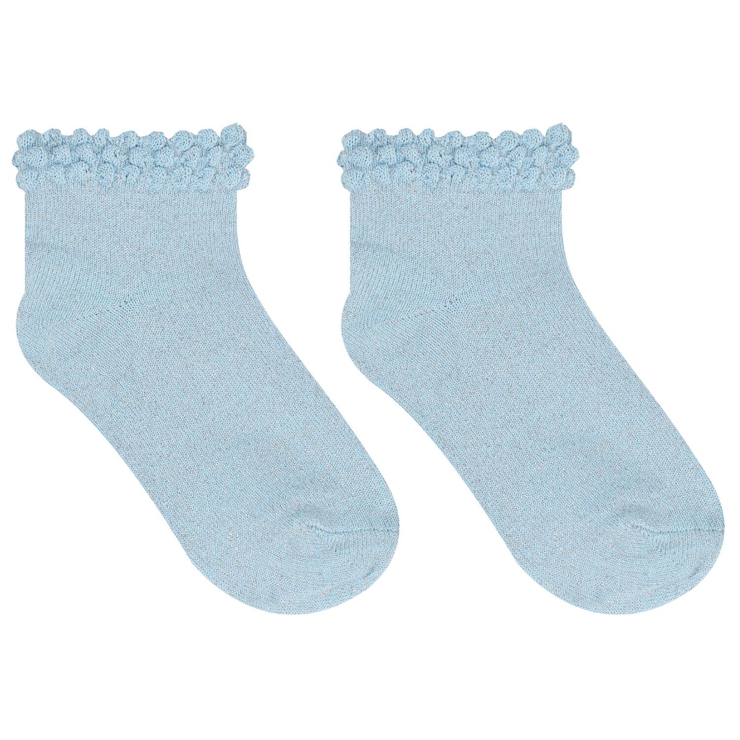 Baby Girls Blue & White Cotton Socks (2 Pack), 1, hi-res image number null