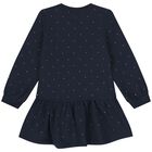 Girls Navy Blue Embellished Dress, 1, hi-res