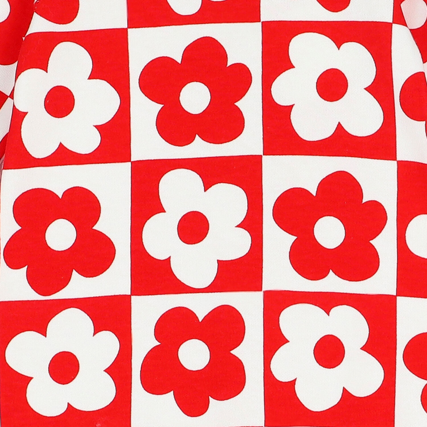 Baby Girls Red & White Floral Babygrow, 1, hi-res