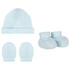 Baby Boys Blue Hat & Booties Gift Set, 2, hi-res