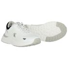 White Mesh Logo Trainers, 1, hi-res