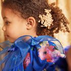 Girls Gold Pearl Flower Hair Clip, 1, hi-res