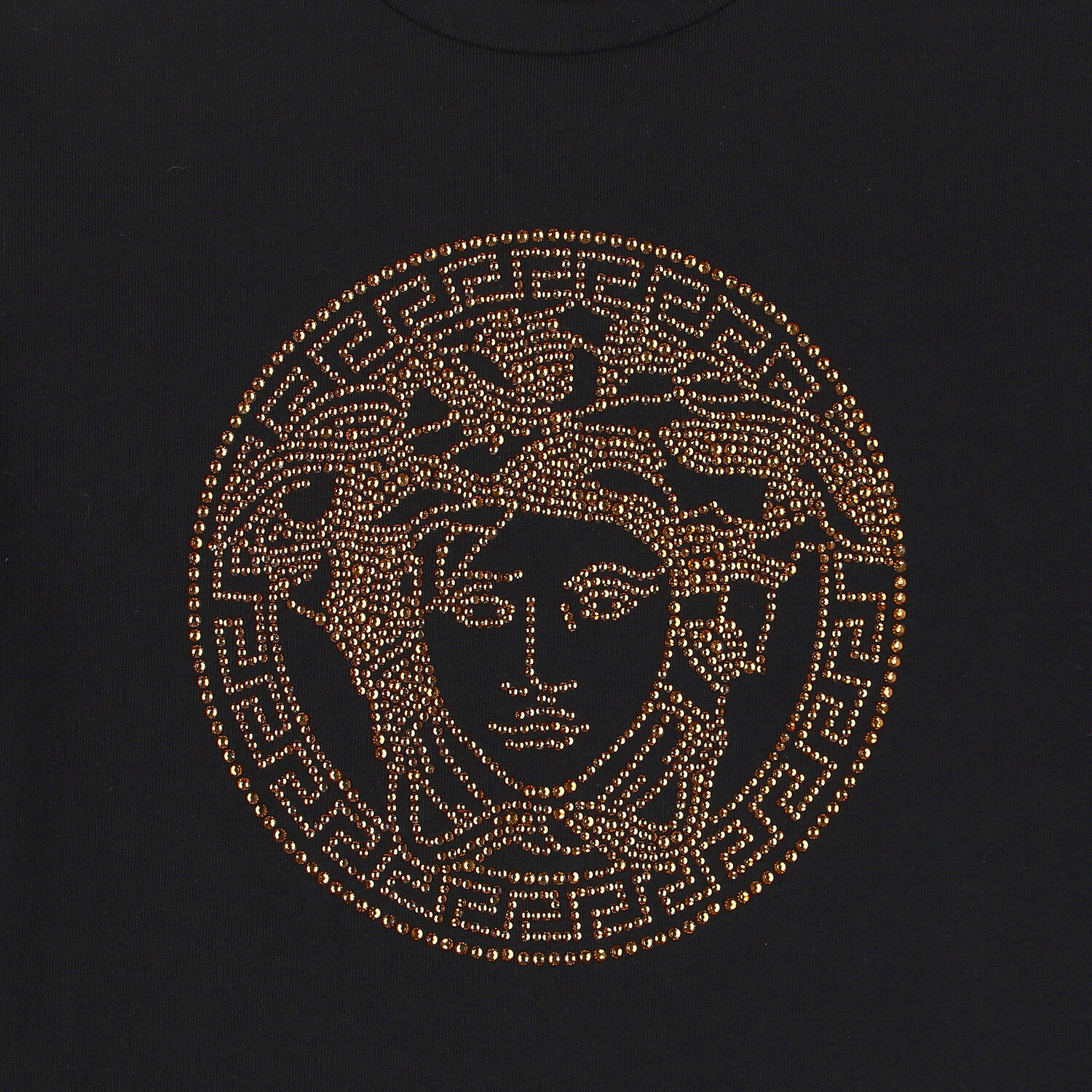 Girls Black Logo Medusa T-Shirt, 1, hi-res