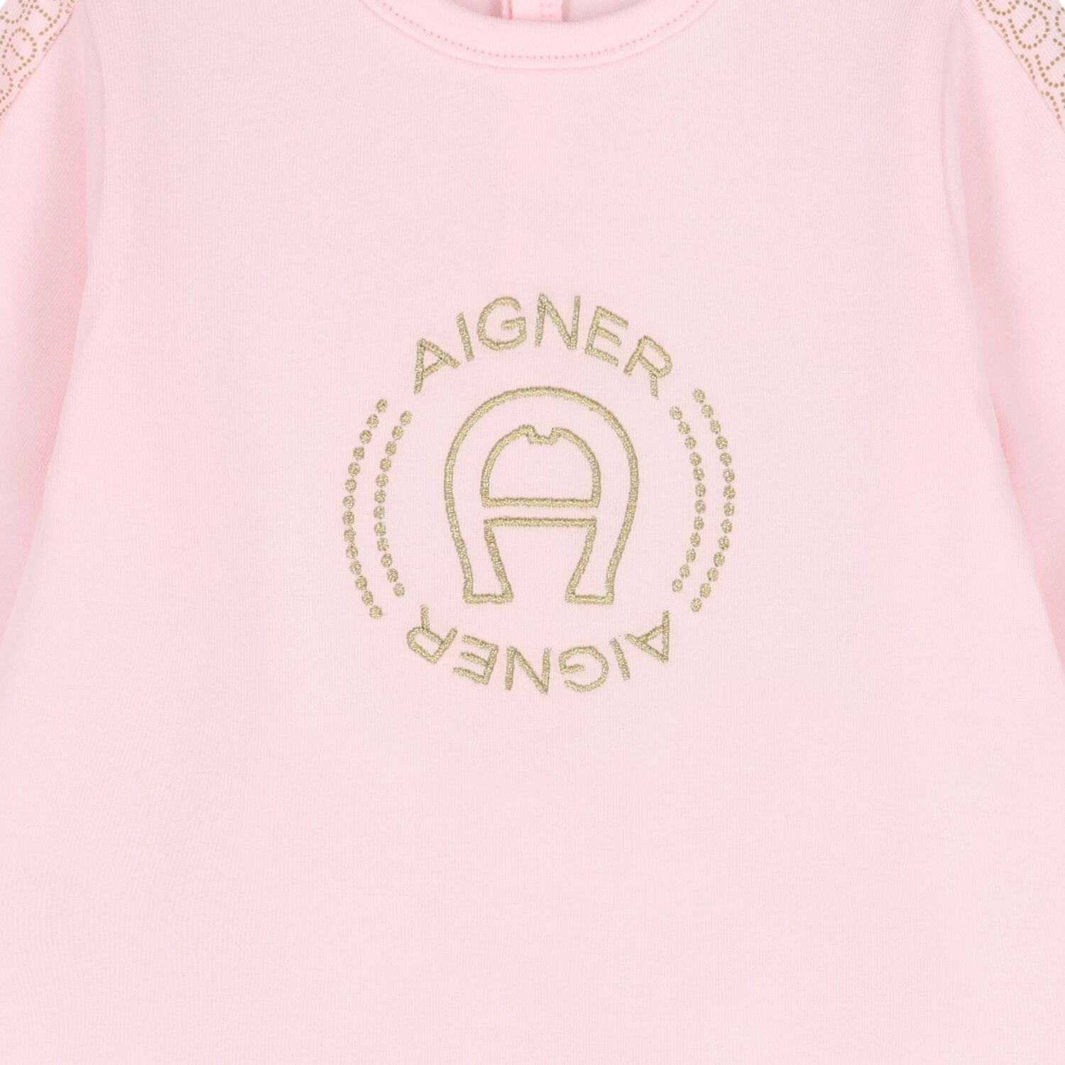 Baby Girls Pink Logo Babygrow, 3, hi-res