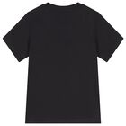 Boys Black Logo T-Shirt, 1, hi-res