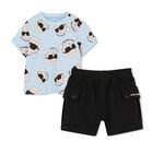Boys Blue & Black Ikonik Shorts Set, 1, hi-res