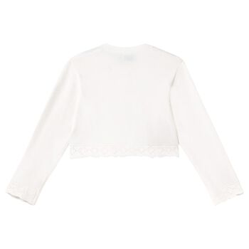 Younger Girls Ivory Cardigan