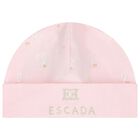 Baby Girls Pink Heart Logo Hat, 2, hi-res