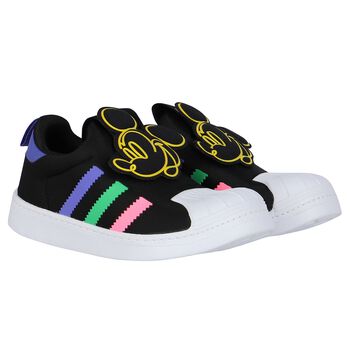 Girls Black Superstar 360 Trainers