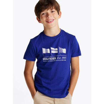 Boys Blue Logo Flag T-Shirt