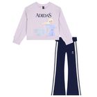 Girls Purple & Navy Blue Disney Leggings Set, 1, hi-res