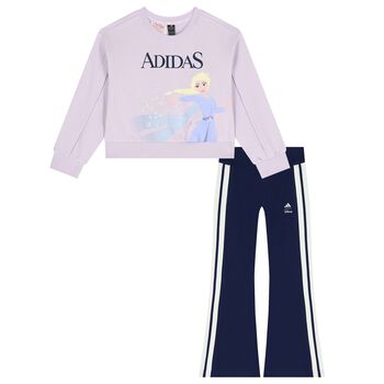 Girls Purple & Navy Blue Disney Leggings Set
