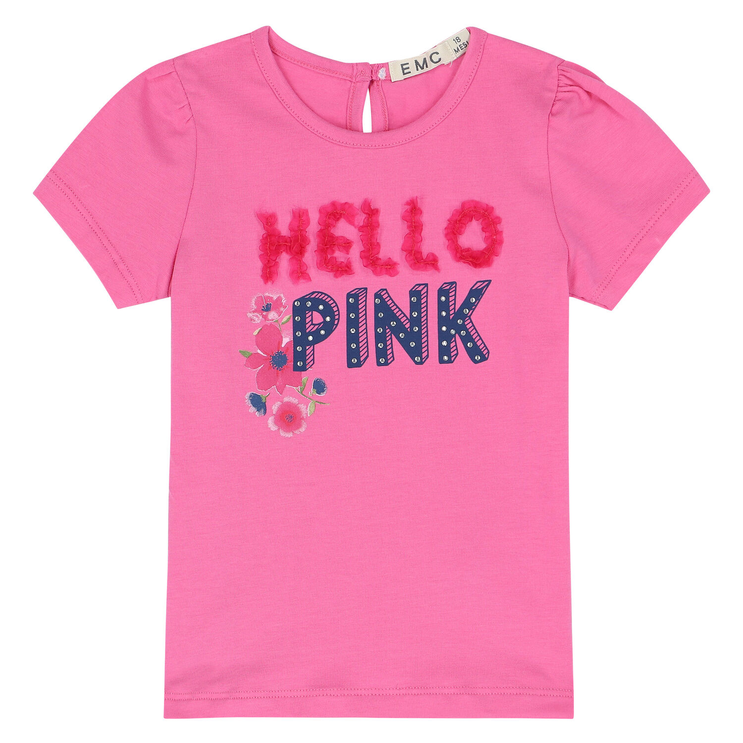 Girls Pink & White Floral Shorts Set, 1, hi-res