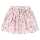 Girls Pink Feather & Rose Skirt Set, 1, hi-res