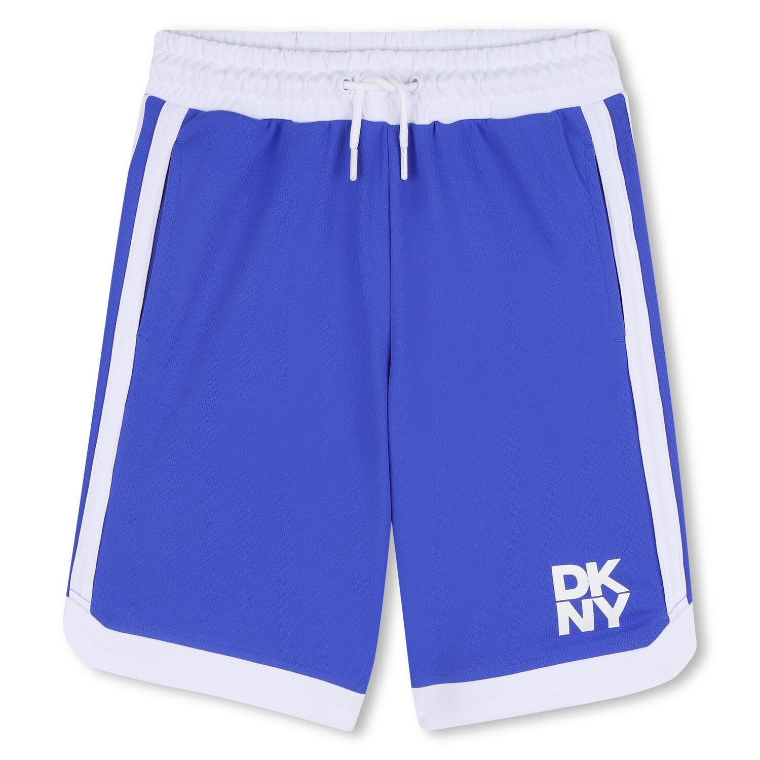 Blue & White Logo Shorts, 1, hi-res