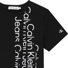 Boys Black Logo T-Shirt, 1, hi-res