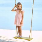 Girls Pink Embroidered Dress, 2, hi-res