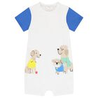 Baby Boys White & Green Rompers ( 3-Pack ), 1, hi-res