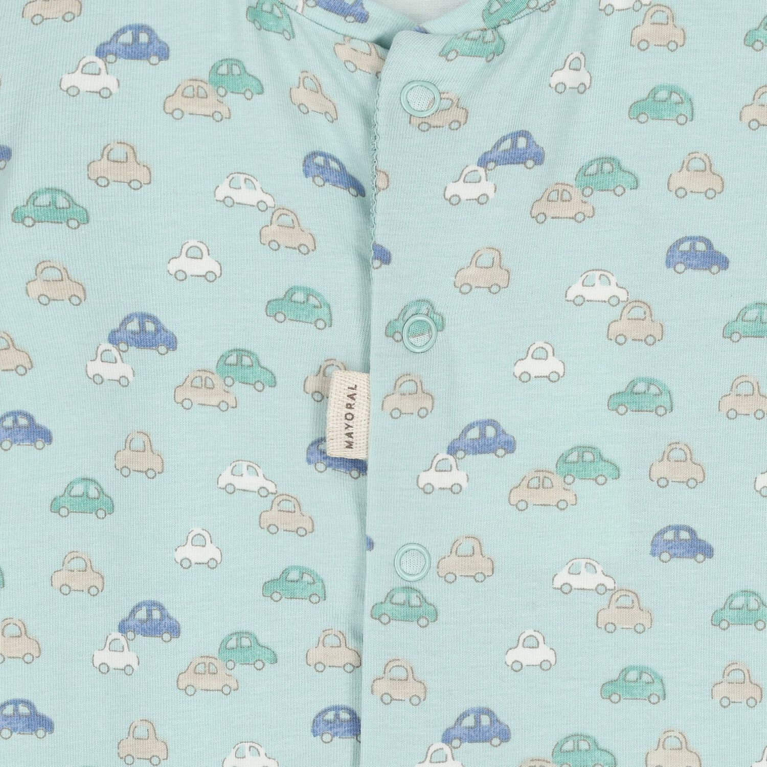 Baby Boys Green Car Print Babygrow & Hat Set, 2, hi-res