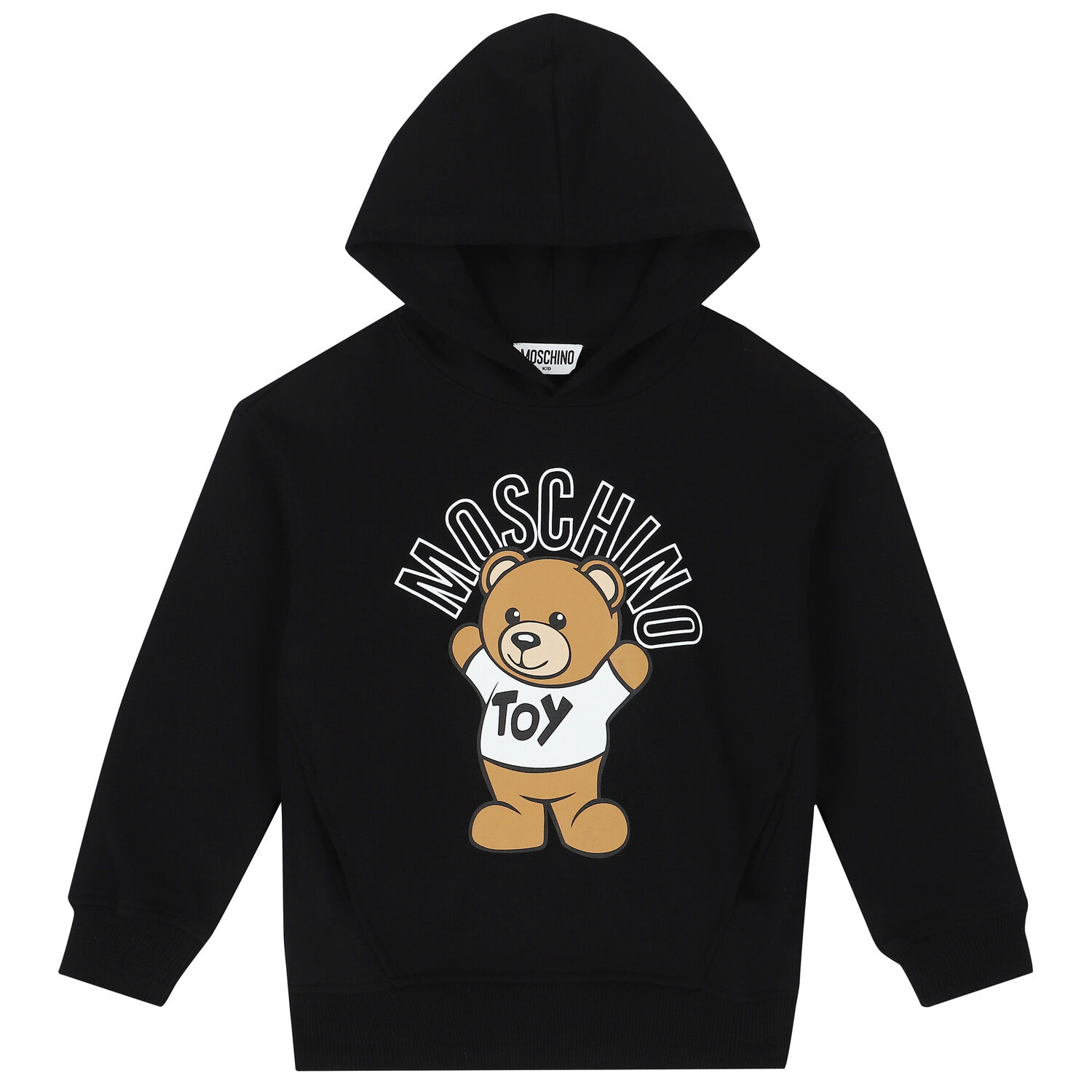 Black Teddy Logo Hooded Top, 1, hi-res