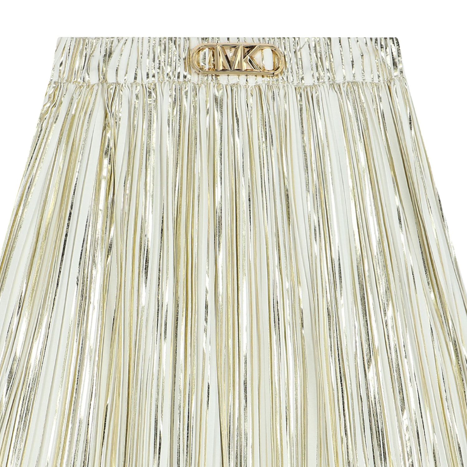 Girls Gold Logo Pleated Skirt, 1, hi-res image number null