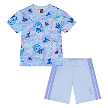 Younger Purple Disney Logo Shorts Set