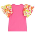 Girls Pink & White Logo Ruffled Shorts Set, 1, hi-res