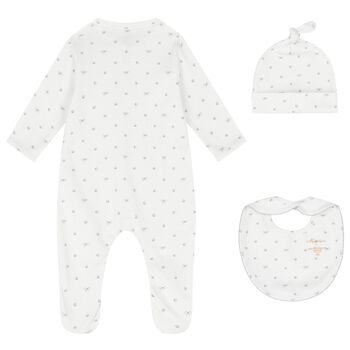 White Silver Moon Babygrow Set