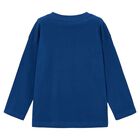 Boys Blue Robot Long Sleeve Top, 1, hi-res