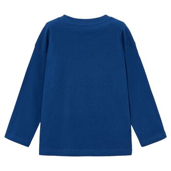 Boys Blue Robot Long Sleeve Top